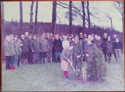 Lady Nickerson planting a tree