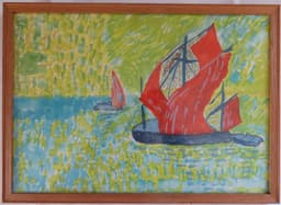 Painting of boats