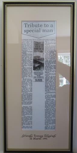 Tribute to a Special Man news clipping