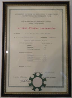 John William's Buissnes Studies certificate