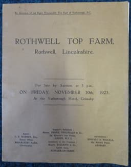 Rothwell Top Farm sale