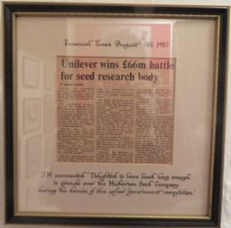 Unilever wins Â£66m battle for seed research body