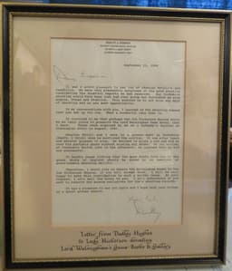 Letter from Dudley Hughes