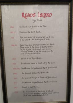 Reads Island Key Dates