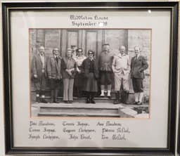 Group photo outside Middleton House for a shoot, 1979.