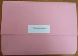 Pink Folder for The Day JN Got Shot