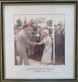 The Prince of Wales visiting the Nickerson Stand at the Royal Show