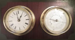 Clock and barometer set